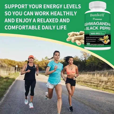 Ashwagandha with Black PeppernutriamazonianutriamazoniaAshwagandha with Black Pepper: Stress Relief &amp; Focus
Introduction
A unisex daily supplement that blends organic ashwagandha with black pepper to support stress rAshwagandha - Stress Relief and Focus Bunkell Premium