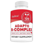 Daitea Adapto B-Complex dietary supplement bottle with 120 capsules for adult energy support and stress resilience