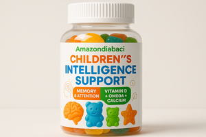 Children's Intelligence Supplement Gummies, Containing Vitamin D, OMEGA + Calcium, Support Attention, Memory, Brain Health amazondiabacai